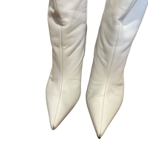 Revolve AMINA MUADDI Fiona Rain white leather boots, size 39 - Picture 9 of 16
